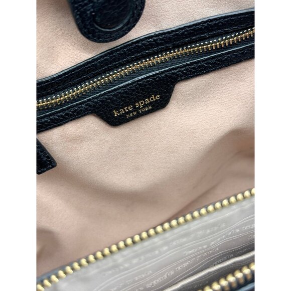 KATE SPADE NY Knott pebbled leather large shoulder bag - Black (Used) - Picture 9 of 16